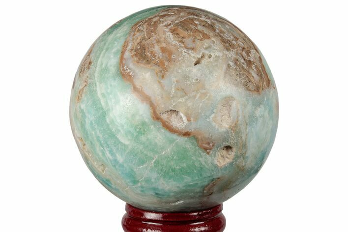 Polished Blue Caribbean Calcite Sphere - Pakistan #187698